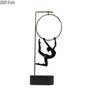 GobekUsa Gymnastic Acrobat Resin Sculpture Ornaments for Living Room Decor