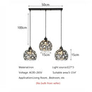 GobekUsa Crystal Triple Pendant Lamp: Modern Nordic Design for Dining Room, Bedroom, Bar Counter