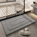 GobekUsa Geometric Flocked Bath Mat Thicken Super Absorbent Anti-slip Bathroom Rug.