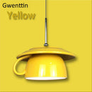 GobekUsa Ceramic Cup Pendant Light: Stylish LED Hanging Lamp for Home Decor and Kitchen
