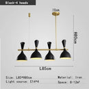 GobekUsa Nordic LED Multiple Head Chandelier - Black/White Iron Art - Living Room/Bedroom/Kitchen/Hotel