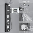 GobekUsa Rainfall Shower Panel with Storage Rack and Massage Jets