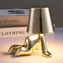 GobekUsa Little Golden Man Table Lamp - Art Decor Night Light for Living Room and Children's Room