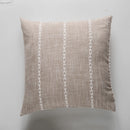 GobekUsa Brown Grey Stripe Embroidery Cushion Cover Set, Cotton Linen, 45x45cm 60x60cm Home Decor