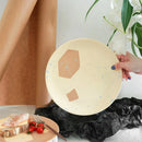 GobekUsa Korean Style Round Bamboo Fiber Dining Plate for Desserts, Fruits, and Cakes
