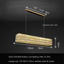 GobekUsa Crystal LED Pendant Light: Luxury Steel Hanging Lamp for Modern Foyer, Dining Room