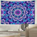 GobekUsa Blue Purple Mandala Tapestry Wall Hanging - Bohemian Abstract Aesthetics
