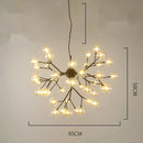 GobekUsa Heracleum Firefly Glass Round Ball Chandelier - Luxury Staircase Dining Room Lighting