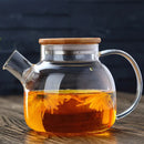 GobekUsa Glass Teapot with Infuser for Tea Brewing - 1000ml Heat Resistant Water Pot