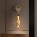 GobekUsa Golden Water Droplets Crystal Wall Lights for Bedroom, Stairs, Restaurant