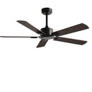 GobekUsa 56" Industrial Style Black Ceiling Fan with Remote Control for Indoor Rooms