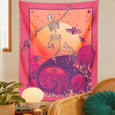 GobekUsa Skeleton Psychedelic Tapestry Wall Hanging - Hippy Decor for Bedroom & Home