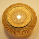 GobekUsa Gloss Bamboo Art Rattan Ceiling Light Shade Chandelier Fixtures