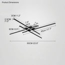 GobekUsa Black Chandelier LED Ceiling Lamp for Master Bedroom Living Room Energy Saving Light