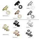 GobekUsa Brushed Gold Solid Brass Bathroom Angled Dual Outlet Toilet Filling Valve