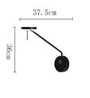 GobekUsa Black Telescopic Wall Lamp with Adjustable Arm for Living Room and Bedroom