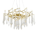 GobekUsa Large Droplet Crystal Chandelier: Modern Bedroom & Restaurant Pendent Lamp