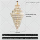 GobekUsa Crystal Chandelier: Penthouse Light Luxury for Villa Livingroom, Rotating Staircase Atmosphere