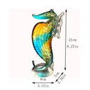 GobekUsa Hand Blown Glass Seahorse Figurine, Crystal Animal Craft Collection Display