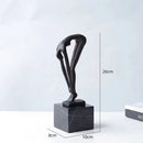 GobekUsa Diving Sportsman Metal Sculpture - Abstract Swimming Figure for Home Decor