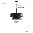 GobekUsa Amber Green Glass Pendant Light Modern Round Dining Table Decor