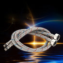GobekUsa 60cm Stainless Steel Flexible Plumbing Pipes for Cold Hot Mixer Faucet Water Supply