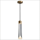 GobekUsa Clear Crystal Copper Pendant Light for Dining, Kitchen, Bedroom - Adjustable G4 Bulb