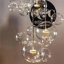GobekUsa Glass Bubble LED Chandelier: Stylish Ceiling Lighting for Dining & Living Room