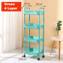 GobekUsa Kitchen Storage Cart Rolling Utility Organizer Rack Shelf Trolley Cart