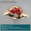 GobekUsa LED Landscape Pine Picture Wall Light for Home Decor