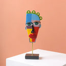 GobekUsa African Abstract Face Monkey Sculpture for Modern Home Decor