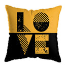 GobekUsa Geometric Deer Print Pillowcase 45x45cm - Yellow Home Decor