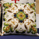 GobekUsa Ethnic Flower Elephant Pillowcase, Hand-Embroidered Boho Cushion Cover