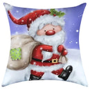 GobekUsa Christmas Pillowcase Deer Santa Tree Bear Print Cushion Cover