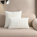 GobekUsa Fluffy Faux Fur Cushion Cover 45x45cm Cream Coffee Brown Home Decor Sofa