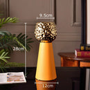 GobekUsa Gold Hammer Pattern Ceramic Vase: Creative Plant Pot for Table Decoration and Floral Arrangement