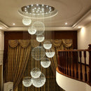 GobekUsa Crystal Staircase Chandelier Pendant Light - Modern Luxury Large Villa Ceiling Lights