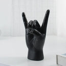 GobekUsa Gold Rock Hand Gesture Sculpture Figurine for Chic Home Decor