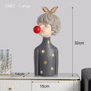 GobekUsa Bubble Gum Girl Statue: Modern Room Decor & Birthday Gift