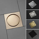 GobekUsa Brass Square Shower Floor Drain for Kitchen and Bathroom, Insect-proof and Odor-proof