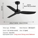 GobekUsa 58-Inch Black Ceiling Fan with Remote Control for Commercial Use