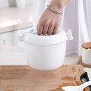 GobekUsa 6-in-1 Cooking Pot for Microwave Steaming, Rice, Pasta, Soup, and Vegetables