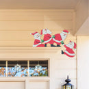 GobekUsa Christmas Door Frame Decor Set - Festive Wooden Xmas Pendants & Merry Santa Claus Stickers
