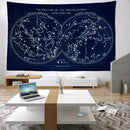 GobekUsa Cosmic Constellation Compass Tapestry: Abstract Psychedelic Witchcraft Wall Hanging