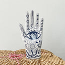 GobekUsa Ceramic Witch Palmistry Hand Jewelry Holder Stand Mystic Fortune Teller Figurine