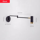 GobekUsa Adjustable LED Swing Arm Wall Light Nordic Sconce Bedside Lamp