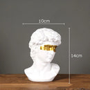 GobekUsa Gold David Statue Resin Sculpture Artwork Ornament for Living Room