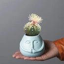 GobekUsa Ceramic Abstract Human Face Flowerpot Succulent Orchid Plant Vase Pot