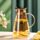 GobekUsa Glass Tea Jug & Water Kettle Set - Heat Resistant Teaware Tray & Accessories