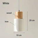 Minimalist Nordic Wood and Metal Single Pendant Light